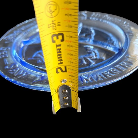 Vintage Nursery Rhyme Childs Plate See-Saw Margery Daw Design Collectible Blue - Picture 7 of 10